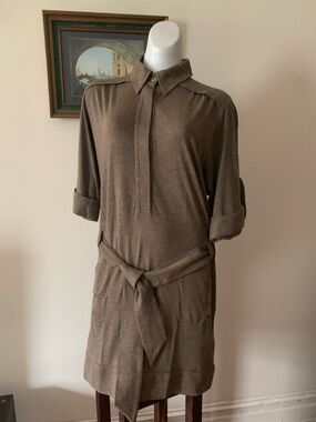 Mike & Chris Khaki Dress with Belt
